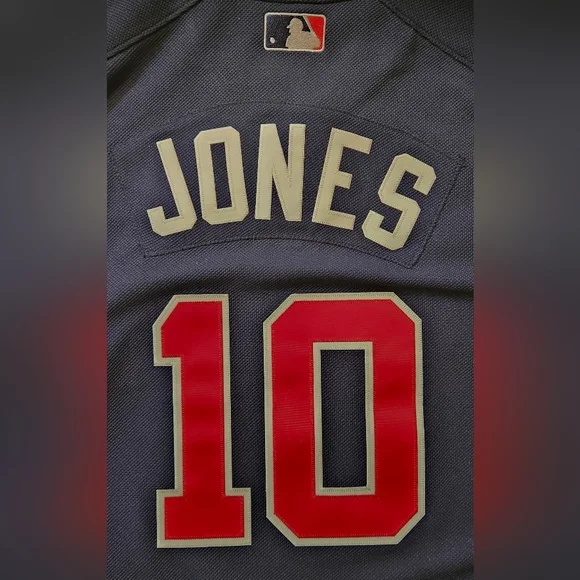 Mitchell & Ness 2003 Atlanta Braves Chipper Jones #10 Warm Up Jersey Men Size XL